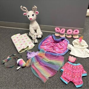 Build a Bear Reindeer Glitzen With Outfits & Accessories
